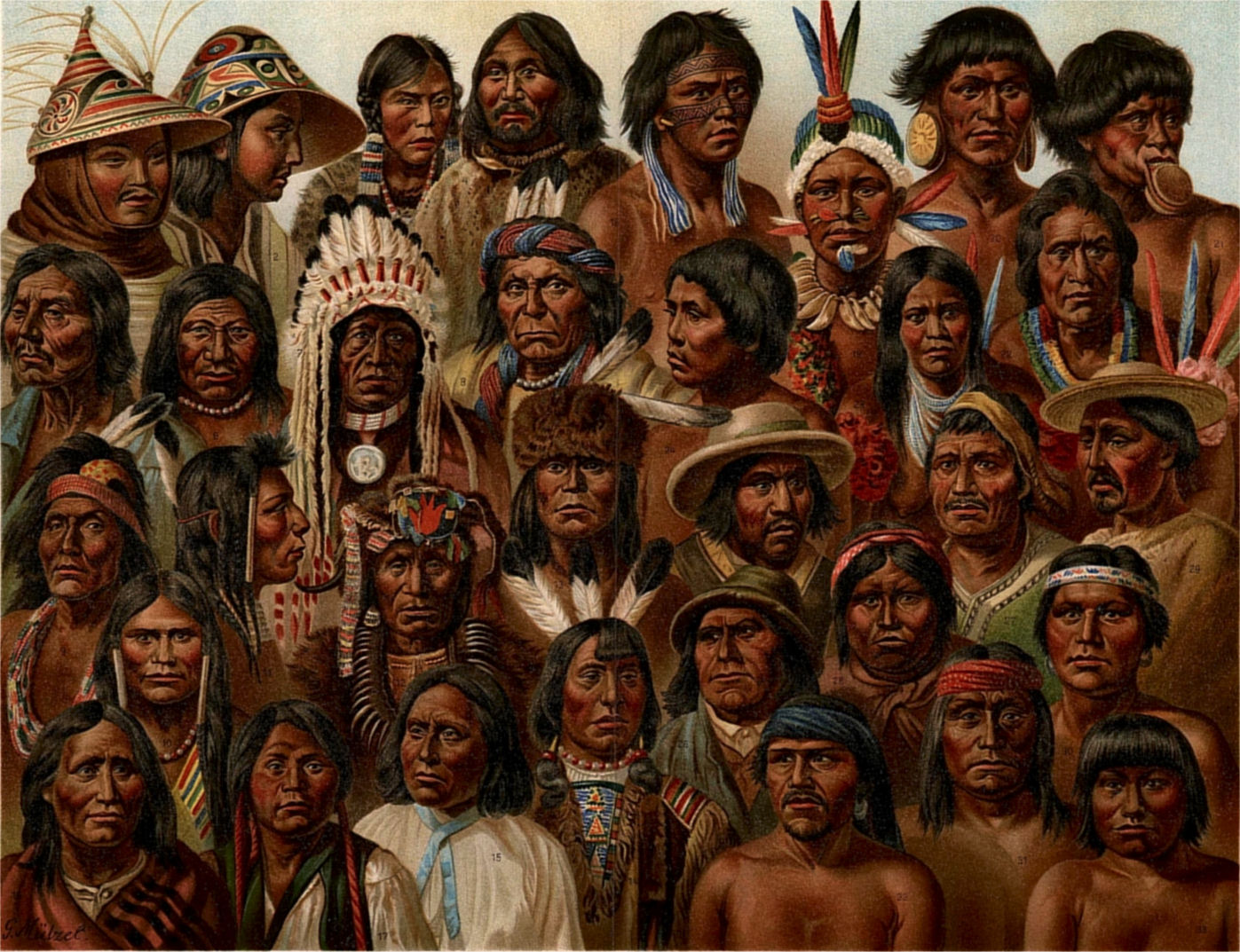 アメリカ先住民族（アメリカ・インディアン）の肖像