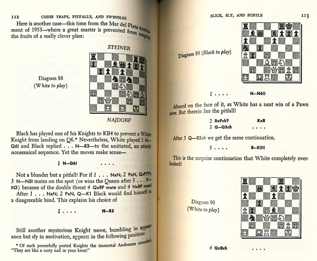 chess traps pitfalls and swindles